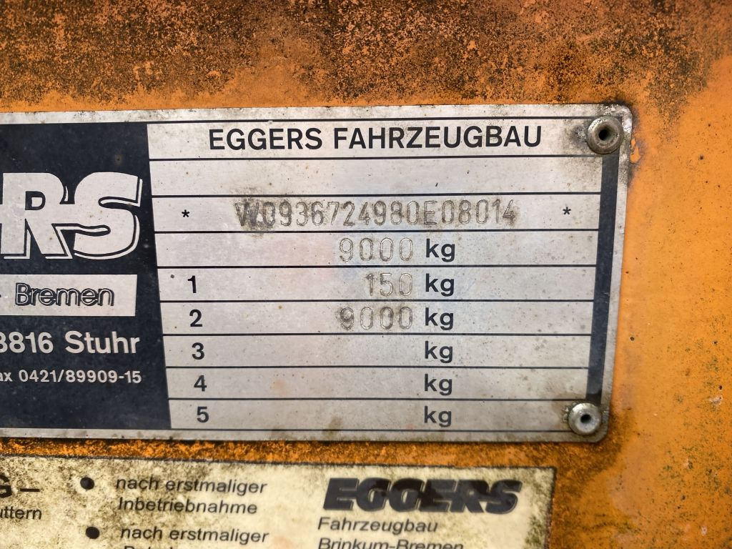 Eggers ZX 9E Anhänger für Ballastgewichte | BPW - مقطورات مسطحة: صور 3 Eggers ZX 9E Anhänger für Ballastgewichte | BPW - مقطورات مسطحة: صور 3