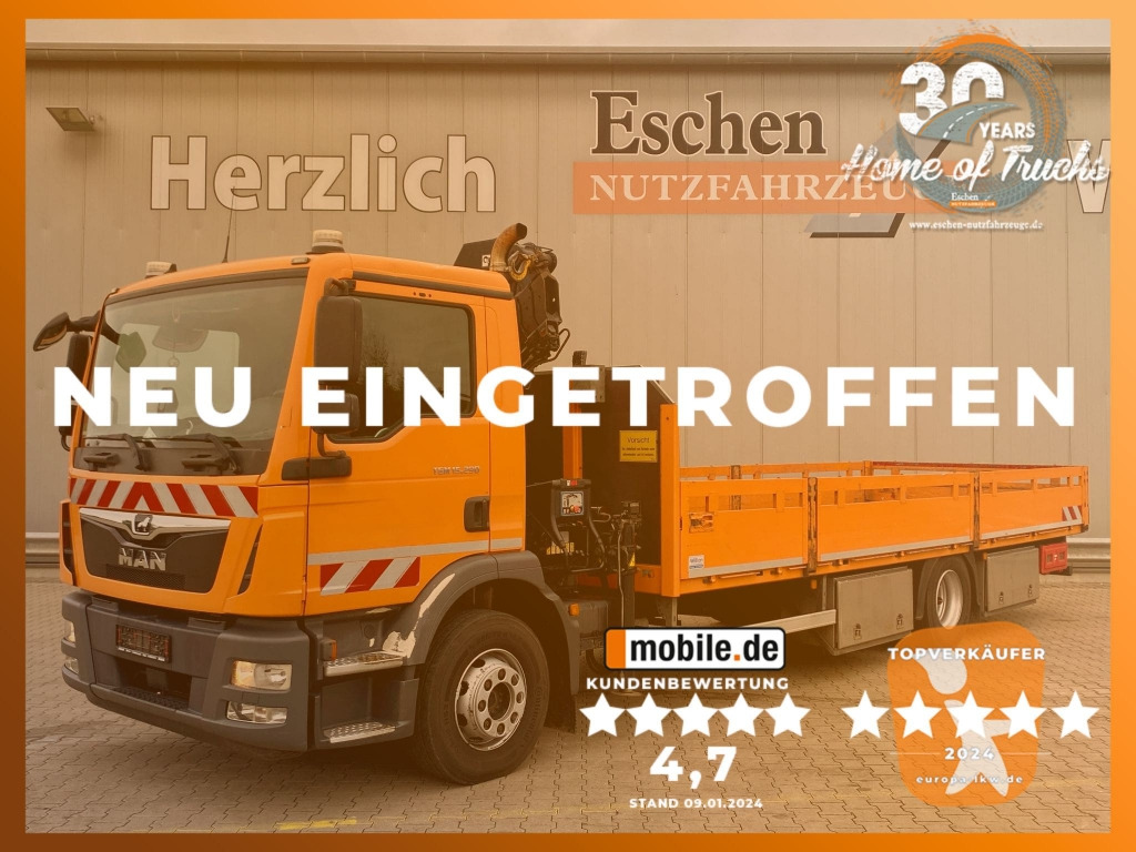MAN TGM 15.290 4x2 BL / HIAB Faltkran - شاحنات مسطحة, شاحنة كرين: صور 1 MAN TGM 15.290 4x2 BL / HIAB Faltkran - شاحنات مسطحة, شاحنة كرين: صور 1