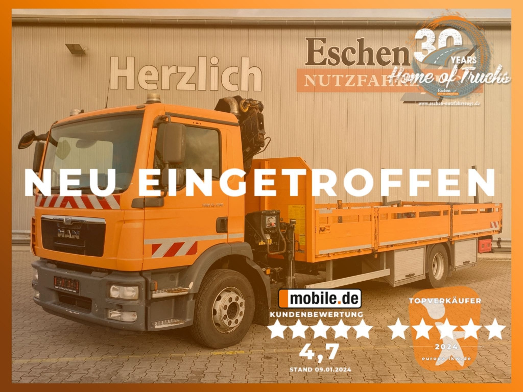 MAN TGM 15.290 4x2 BL / HIAB Faltkran - شاحنات مسطحة, شاحنة كرين: صور 1 MAN TGM 15.290 4x2 BL / HIAB Faltkran - شاحنات مسطحة, شاحنة كرين: صور 1
