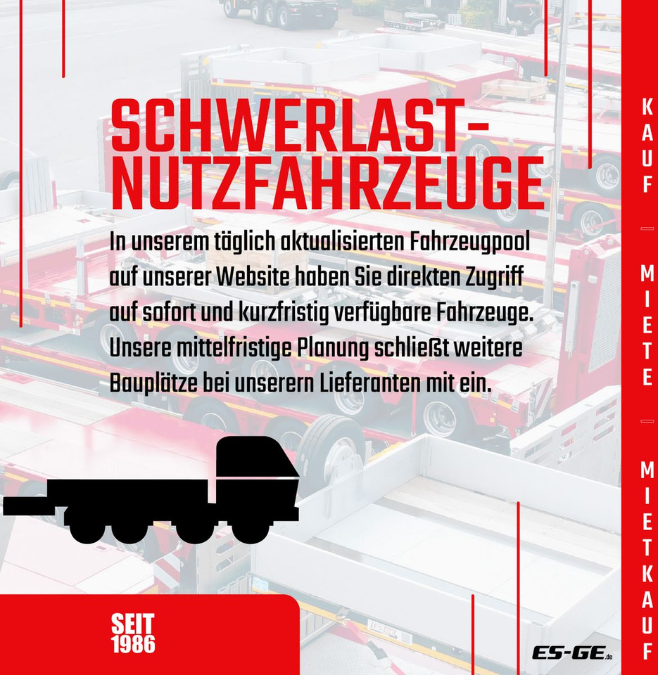 ES-GE 3-Achs-Satteltieflader - Radmulden - عربة مسطحة منخفضة نصف مقطورة: صور 5 ES-GE 3-Achs-Satteltieflader - Radmulden - عربة مسطحة منخفضة نصف مقطورة: صور 5