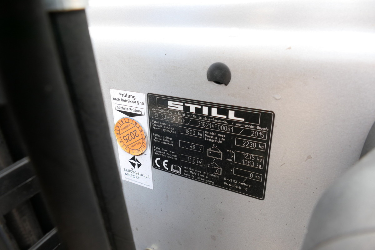 رافعة شوكية كهربائية STILL RX 20-18P/H 4-RAD DUPLEX Lange Gabeln!: صور 13 رافعة شوكية كهربائية STILL RX 20-18P/H 4-RAD DUPLEX Lange Gabeln!: صور 13