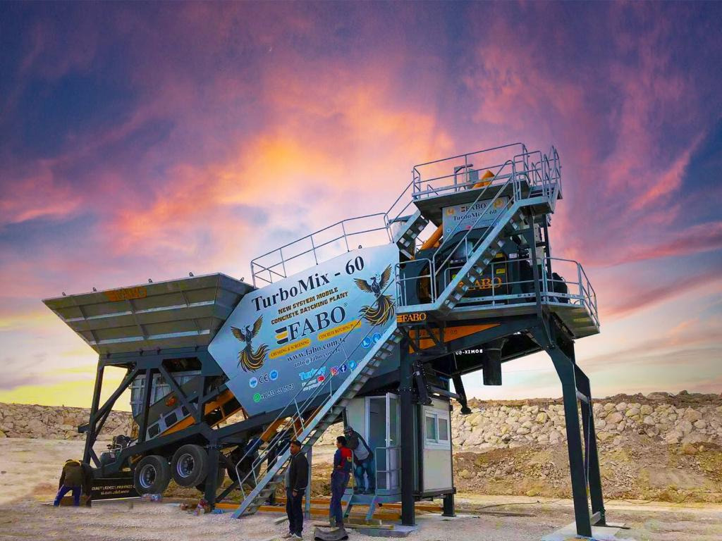 FABO mobile concrete batching plant - مصنع خلط الخرسانة: صور 1 FABO mobile concrete batching plant - مصنع خلط الخرسانة: صور 1