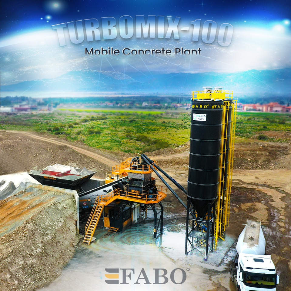 مصنع خلط الخرسانة جديد FABO mobile concrete batching plant: صور 1