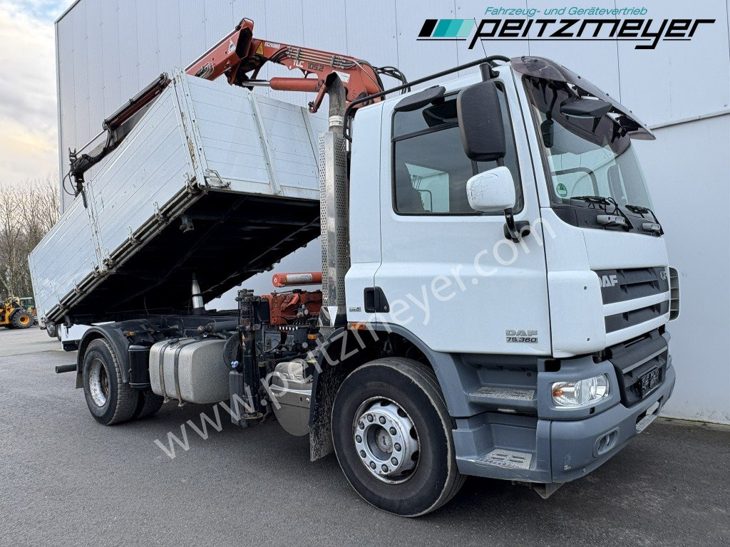 Daf CF 75 FA 360 Meiller + Terex TLC 105 Drehservo - قلابات, شاحنة كرين: صور 2 Daf CF 75 FA 360 Meiller + Terex TLC 105 Drehservo - قلابات, شاحنة كرين: صور 2