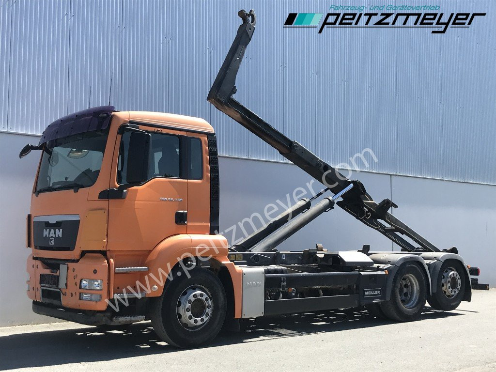 MAN TGS 26.440 BL6x2 Meiller RK 2070 mit Lenkachse - شاحنة ذات الخطاف: صور 1 MAN TGS 26.440 BL6x2 Meiller RK 2070 mit Lenkachse - شاحنة ذات الخطاف: صور 1
