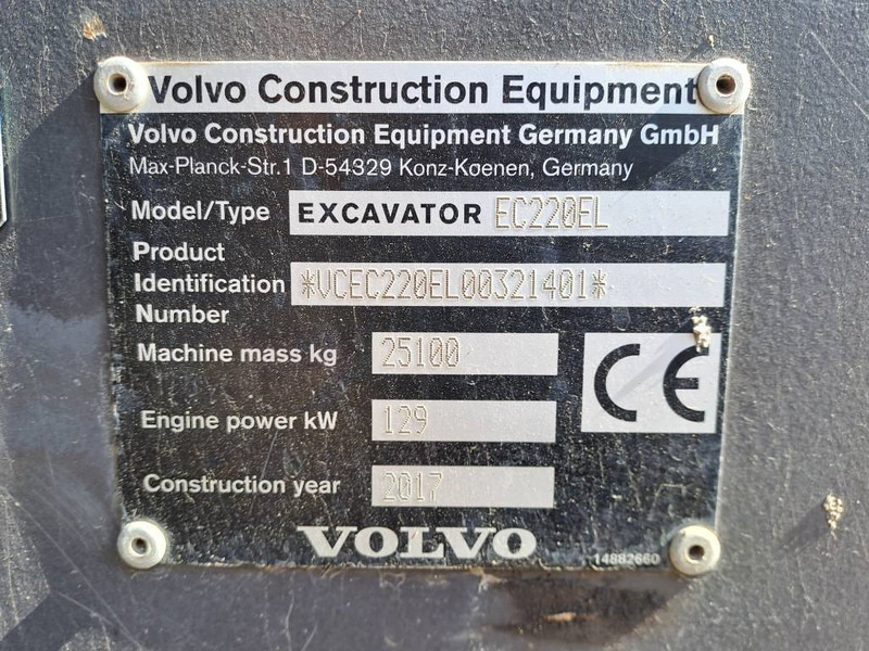 حفارات زحافة Volvo EC220EL: صور 11 حفارات زحافة Volvo EC220EL: صور 11
