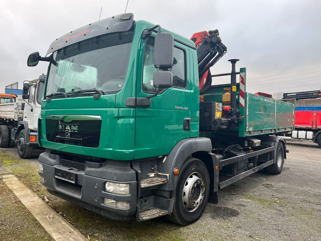 MAN TG-M Abrollkipper 18.290 4x2 mit Kranmulde - شاحنة ذات الخطاف, شاحنة كرين: صور 1 MAN TG-M Abrollkipper 18.290 4x2 mit Kranmulde - شاحنة ذات الخطاف, شاحنة كرين: صور 1
