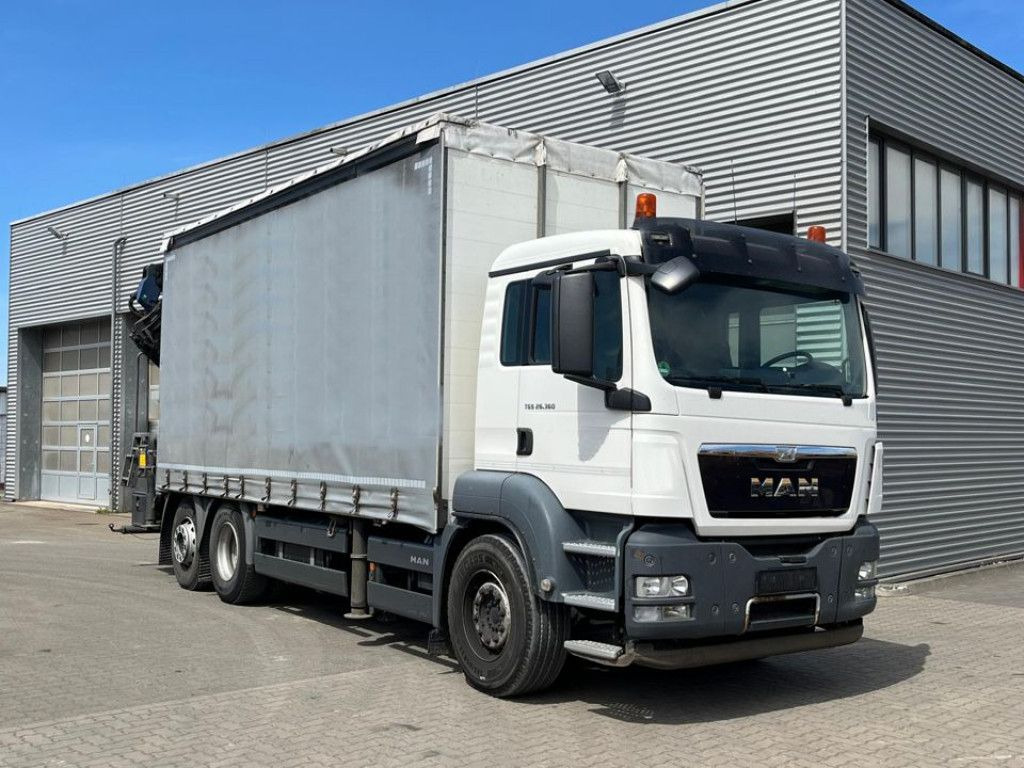 MAN TG-S 26.360 6x2-2LL Pritsche Heckkran 34m/to, Ji - شاحنات مسطحة, شاحنة كرين: صور 2 MAN TG-S 26.360 6x2-2LL Pritsche Heckkran 34m/to, Ji - شاحنات مسطحة, شاحنة كرين: صور 2