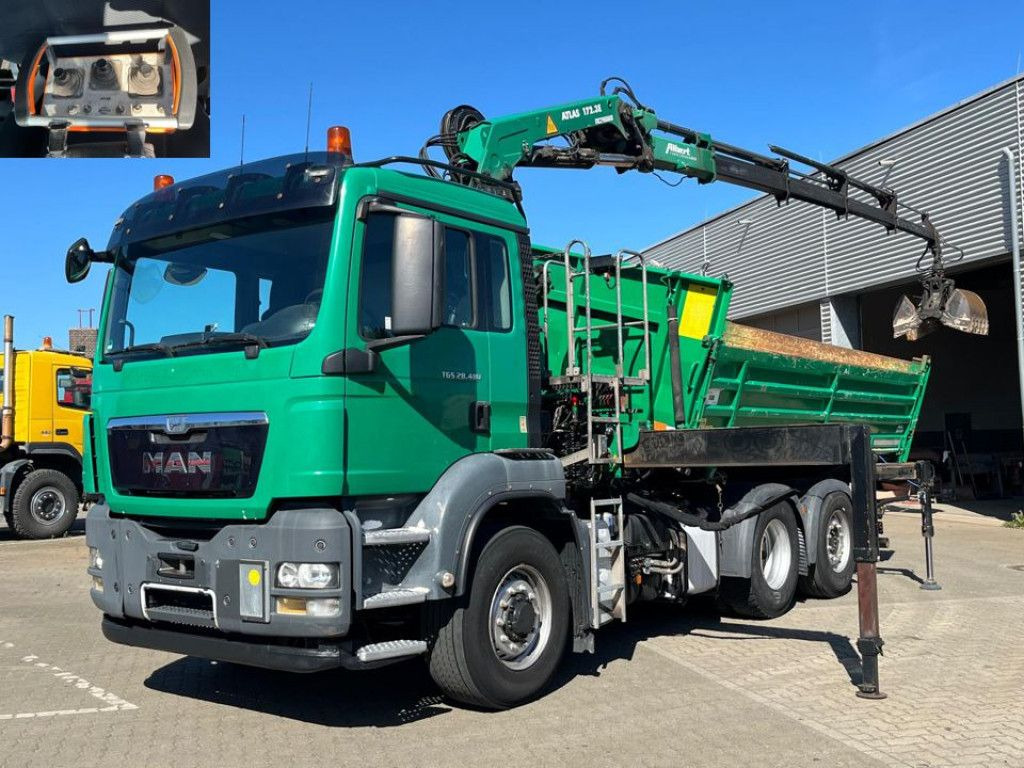 MAN TG-S 28.480 6x4H-4 BL 3-Achs Kipper Kran Funk Li - قلابات, شاحنة كرين: صور 1 MAN TG-S 28.480 6x4H-4 BL 3-Achs Kipper Kran Funk Li - قلابات, شاحنة كرين: صور 1