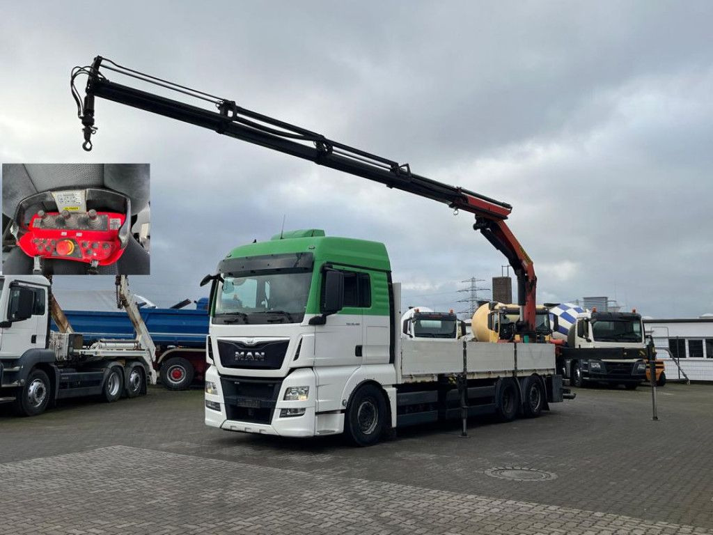 MAN TG-X 26.480 6x2 Pritsche Heckkran Palfinger 2400 - شاحنات مسطحة, شاحنة كرين: صور 1 MAN TG-X 26.480 6x2 Pritsche Heckkran Palfinger 2400 - شاحنات مسطحة, شاحنة كرين: صور 1