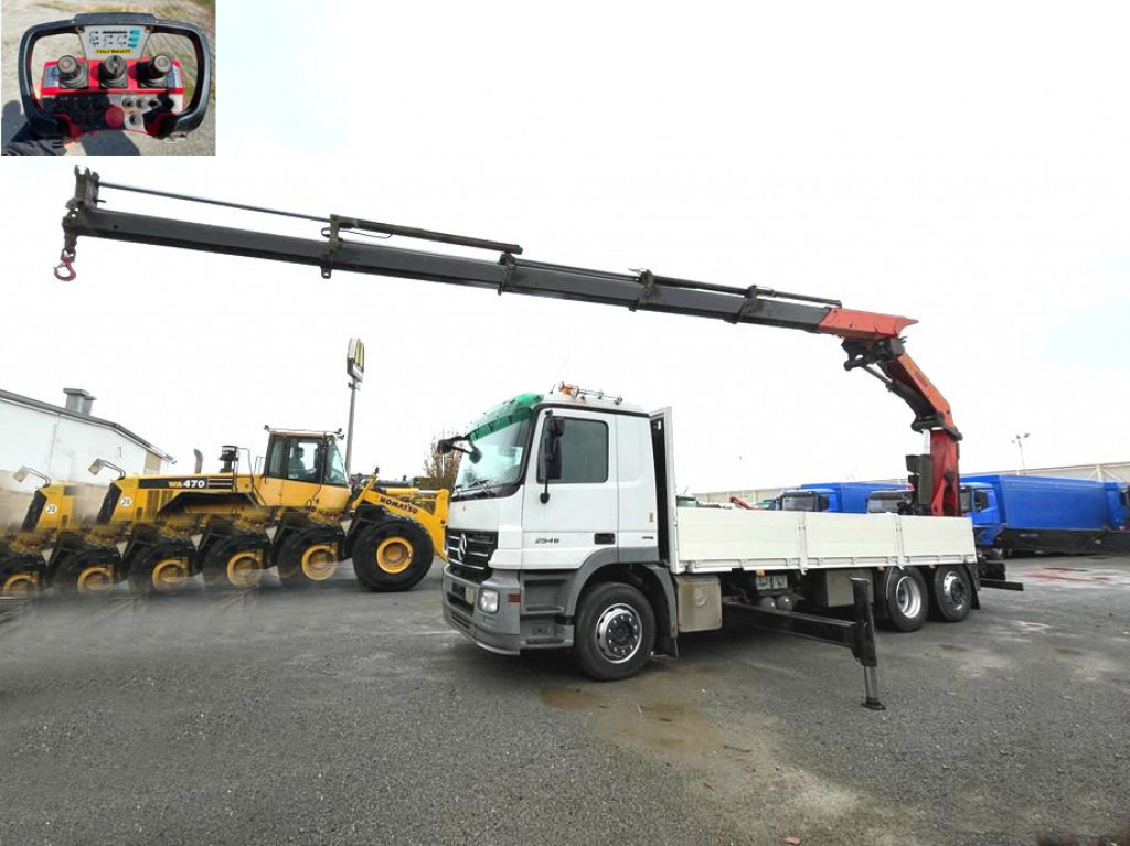 MERCEDES-BENZ Actros 2546 L 6x2 Pritsche Heckkran Palfinger PK 44.002+Winde - شاحنات مسطحة, شاحنة كرين: صور 1 MERCEDES-BENZ Actros 2546 L 6x2 Pritsche Heckkran Palfinger PK 44.002+Winde - شاحنات مسطحة, شاحنة كرين: صور 1