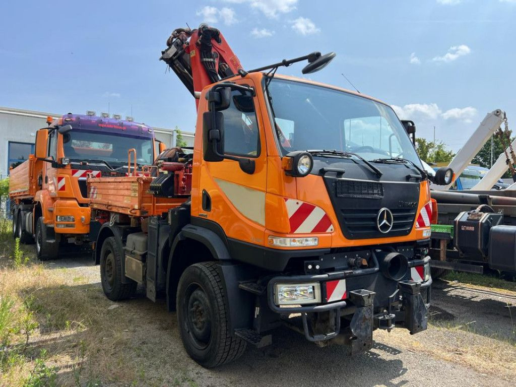 Mercedes-Benz Unimog U20 2-Achs Allradkipper Kran Palfinger Kr - قلابات, شاحنة كرين: صور 2 Mercedes-Benz Unimog U20 2-Achs Allradkipper Kran Palfinger Kr - قلابات, شاحنة كرين: صور 2