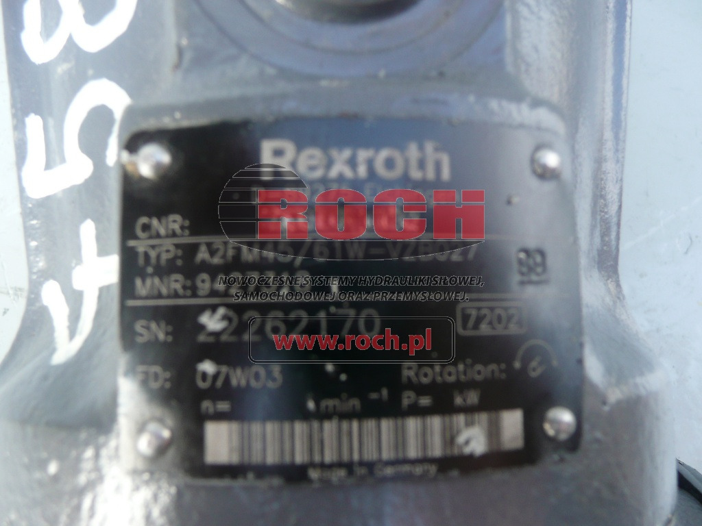 REXROTH A2FM45/61W-VZB027 9427318 - محرك هيدروليكي: صور 1 REXROTH A2FM45/61W-VZB027 9427318 - محرك هيدروليكي: صور 1