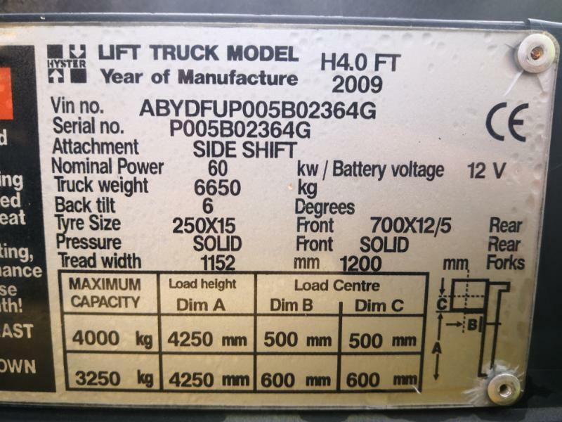 Hyster H4.00FT5 - رافعة شوكية ديزل: صور 4 Hyster H4.00FT5 - رافعة شوكية ديزل: صور 4