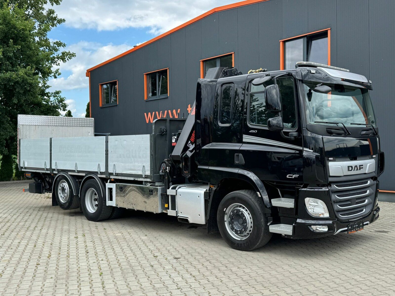 DAF CF 450 FAN 6x2 Pritsche mit Kran HIAB 188 E-6 - شاحنات مسطحة, شاحنة كرين: صور 4 DAF CF 450 FAN 6x2 Pritsche mit Kran HIAB 188 E-6 - شاحنات مسطحة, شاحنة كرين: صور 4
