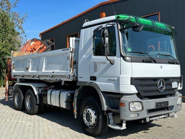 شاحنة كرين Mercedes-Benz ACTROS 3341 6x4 EURO4 Dreiseitenkipper mit Kran: صور 1
