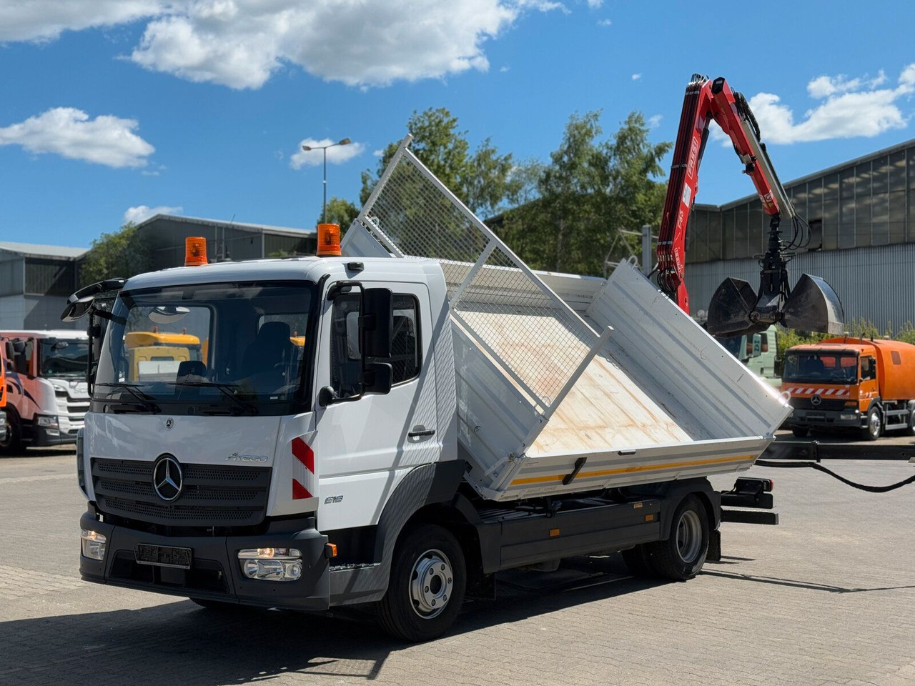قلاب صغير Mercedes-Benz ATEGO 818 4x2 Euro 6 Kipper Kran FASSI F65B.0.22: صور 12