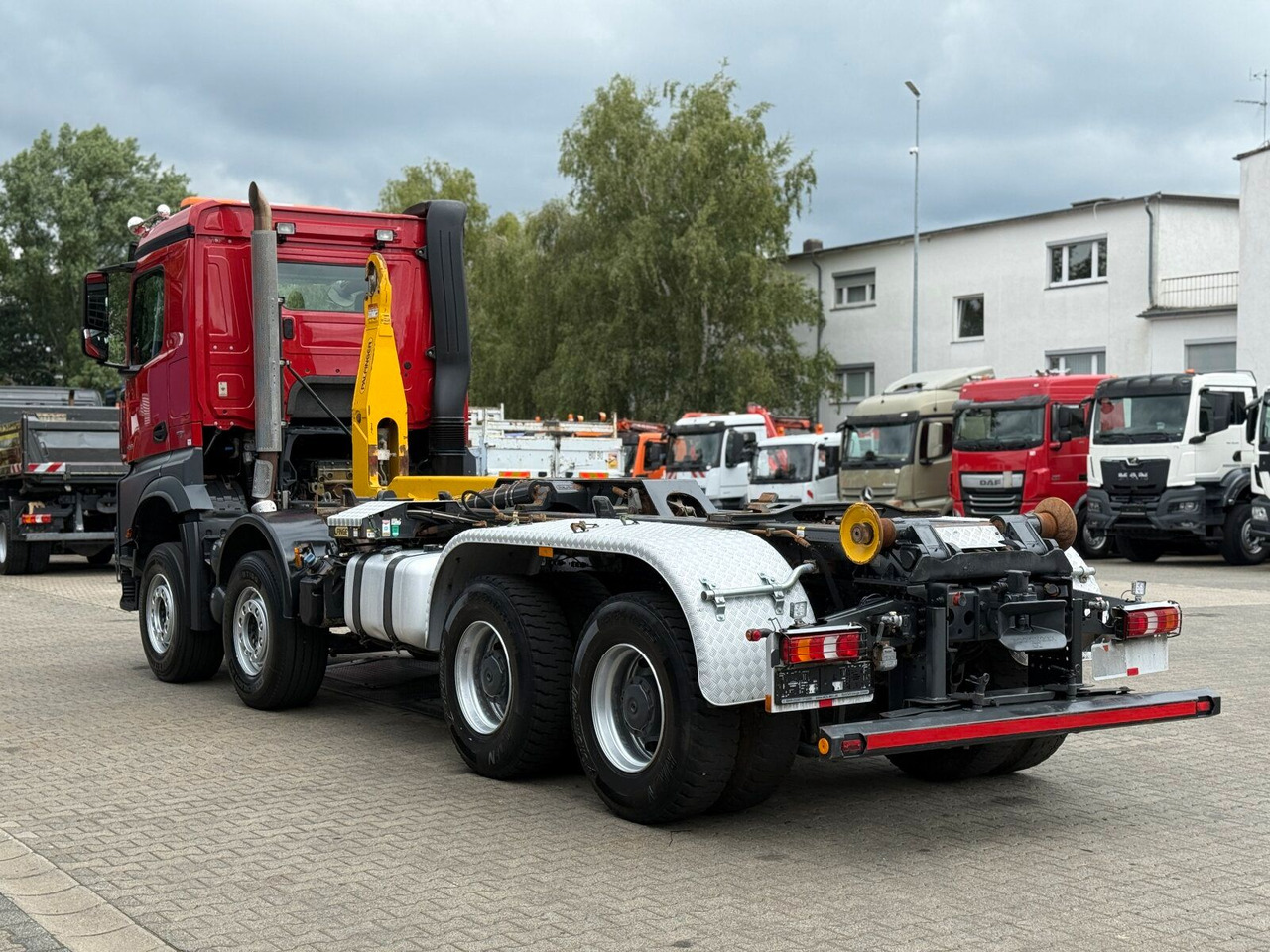 Mercedes-Benz Arocs 4158 8x4 Abrollkipper Palfinger Knickarm - شاحنة ذات الخطاف: صور 5 Mercedes-Benz Arocs 4158 8x4 Abrollkipper Palfinger Knickarm - شاحنة ذات الخطاف: صور 5