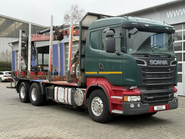 Scania R560 6x4 Holztransport Kran LOGLIFT HIAB 140S79R - شاحنة قطع الأشجار, شاحنة كرين: صور 1 Scania R560 6x4 Holztransport Kran LOGLIFT HIAB 140S79R - شاحنة قطع الأشجار, شاحنة كرين: صور 1
