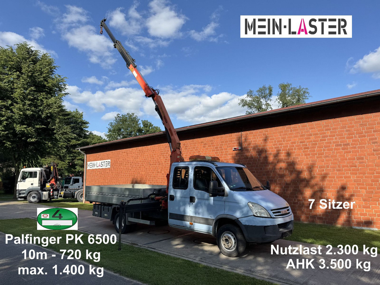 Iveco 65C180 3.0d Palfinger PK 6500 7 Sitzer NL 2300kg - الشاحنات الصغيرة المسطحة, الشاحنات الصغيرة كابينة مزدوجة: صور 1 Iveco 65C180 3.0d Palfinger PK 6500 7 Sitzer NL 2300kg - الشاحنات الصغيرة المسطحة, الشاحنات الصغيرة كابينة مزدوجة: صور 1