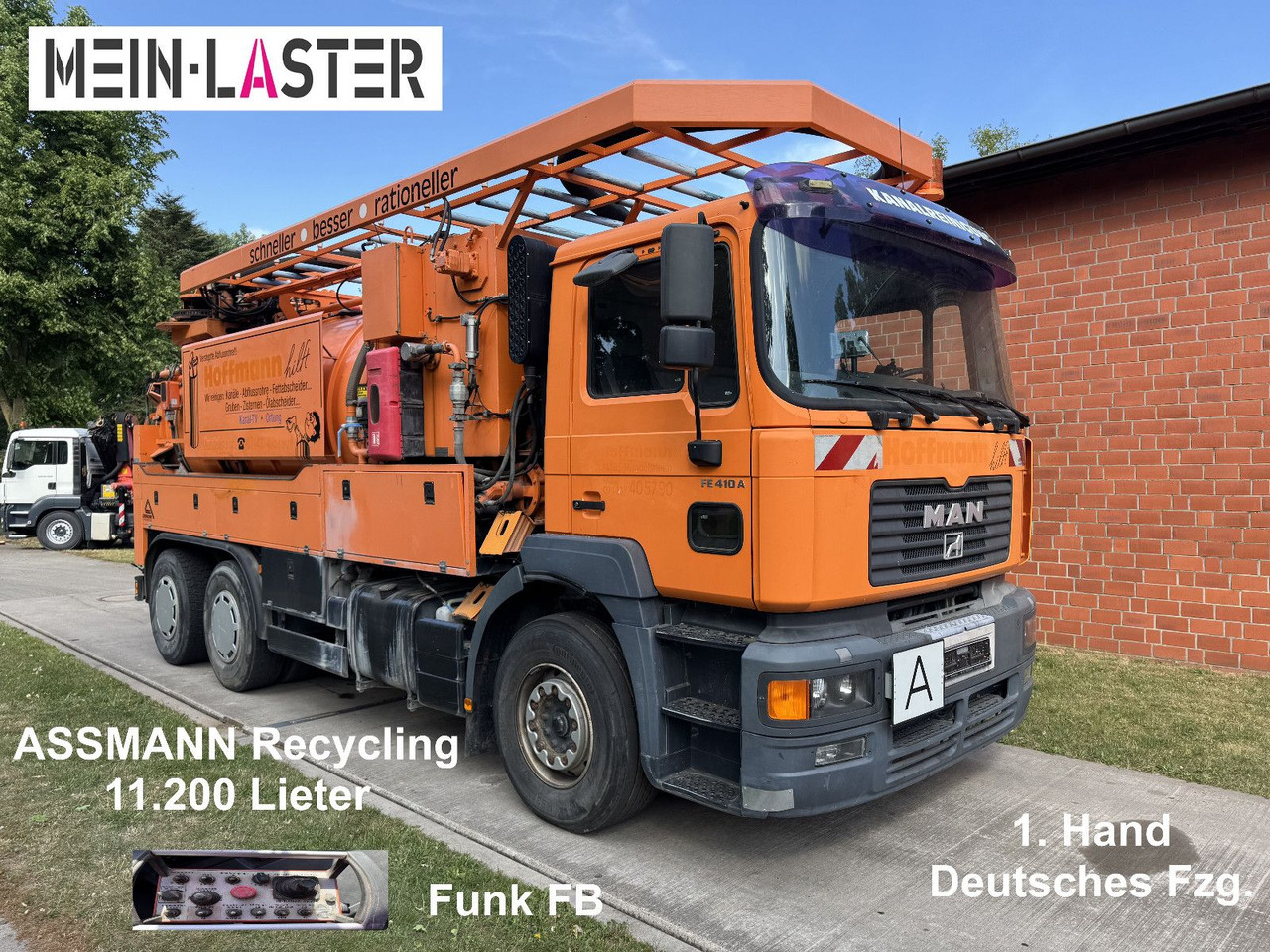 MAN FE 410 Assmann Saug HD Spüler Recycling + FB. - فراغ شاحنة: صور 1 MAN FE 410 Assmann Saug HD Spüler Recycling + FB. - فراغ شاحنة: صور 1