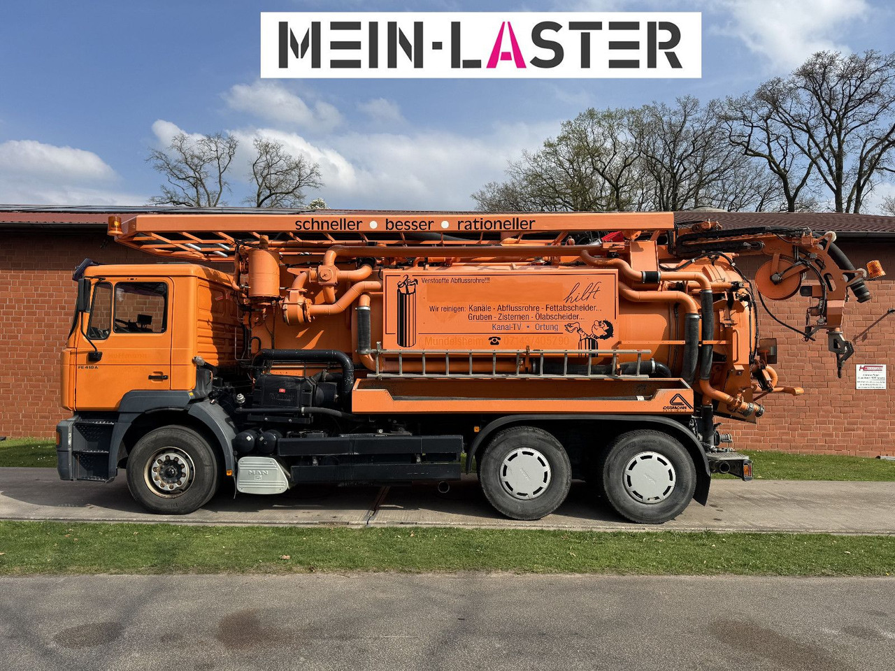MAN FE 410 Assmann Saug HD Spüler Recycling + FB. - فراغ شاحنة: صور 4 MAN FE 410 Assmann Saug HD Spüler Recycling + FB. - فراغ شاحنة: صور 4