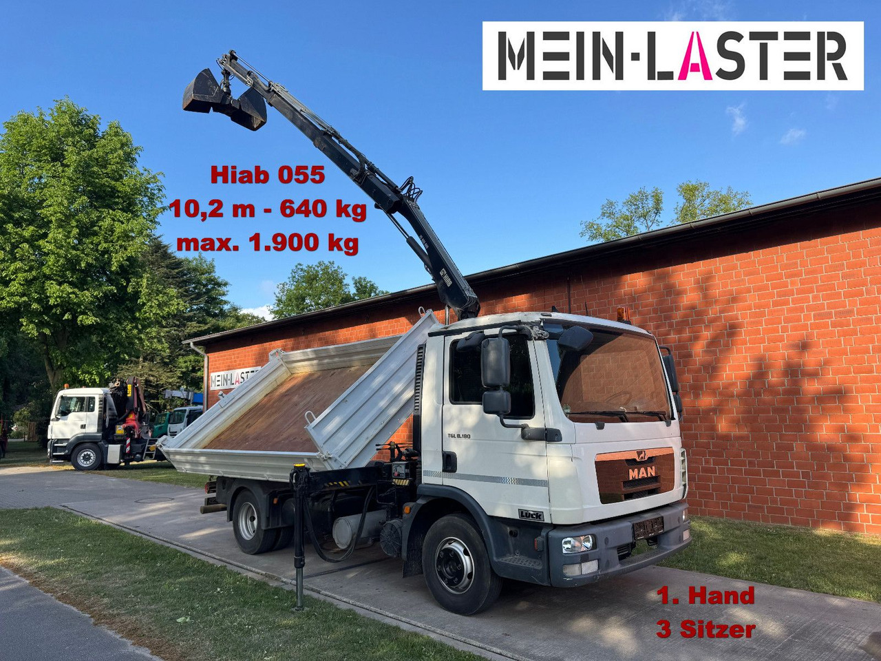 MAN TGL 8.180 3 S-Kipper Hiab 55 D *10,2 m - 640 kg - قلاب صغير: صور 1 MAN TGL 8.180 3 S-Kipper Hiab 55 D *10,2 m - 640 kg - قلاب صغير: صور 1