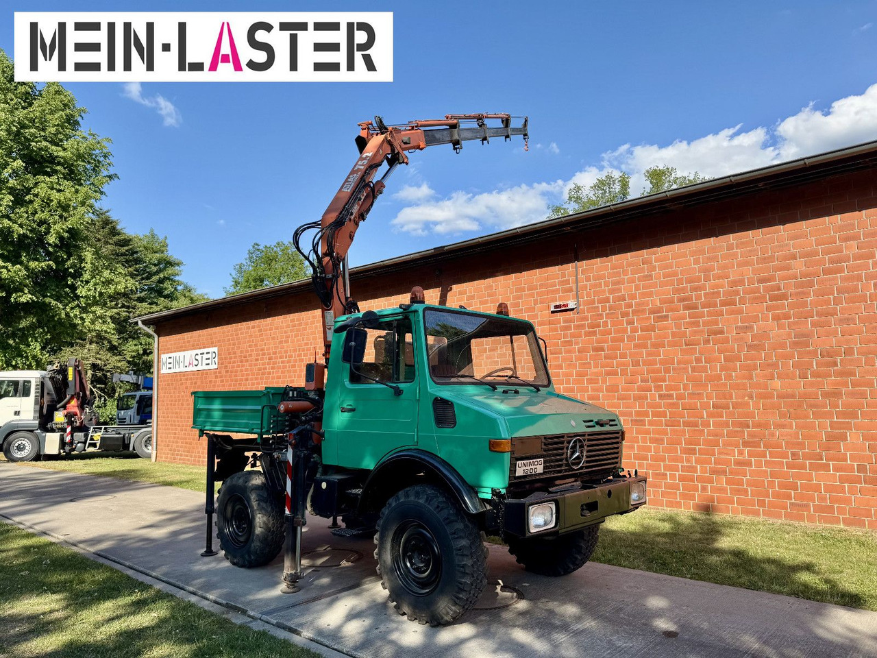 شاحنة كرين Unimog U 1200 Atlas 75.2 Kran 14 m Funk FB  *1. Hand: صور 14