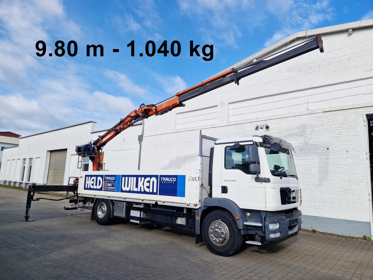 MAN TGM 18.340 4x2 BL TGM 18.340 4x2 BL, Atlas Ladekran 135.2 V, 9.8m - 1040 kg - شاحنة كرين, شاحنات مسطحة: صور 1 MAN TGM 18.340 4x2 BL TGM 18.340 4x2 BL, Atlas Ladekran 135.2 V, 9.8m - 1040 kg - شاحنة كرين, شاحنات مسطحة: صور 1