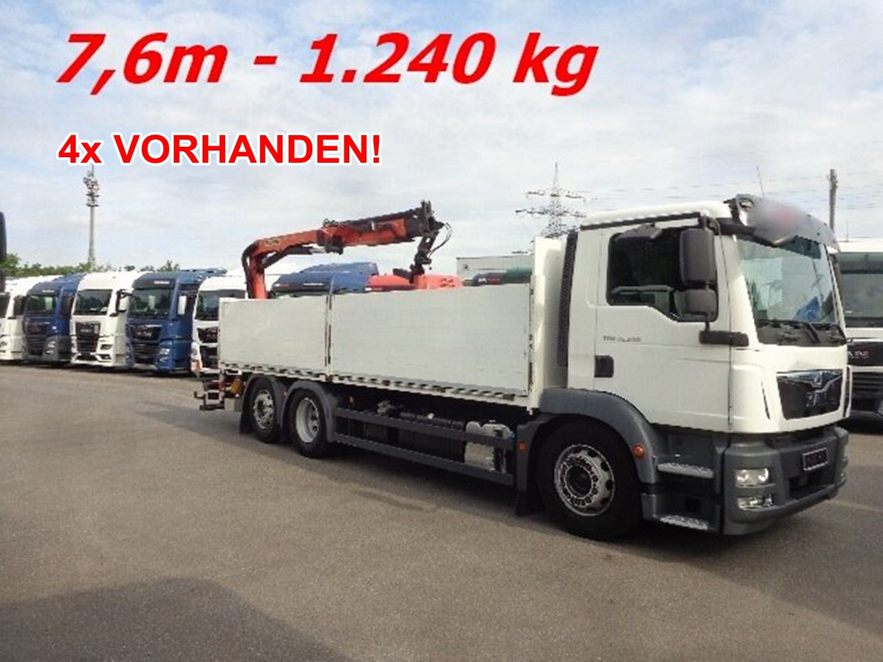 MAN TGM 26.340 6x2-4 LL TGM 26.340 6x2-4 LL,Lenk-Liftachse, Heckkran, Palfinger PK 11.001, faltbar, - شاحنة كرين, شاحنات مسطحة: صور 1 MAN TGM 26.340 6x2-4 LL TGM 26.340 6x2-4 LL,Lenk-Liftachse, Heckkran, Palfinger PK 11.001, faltbar, - شاحنة كرين, شاحنات مسطحة: صور 1