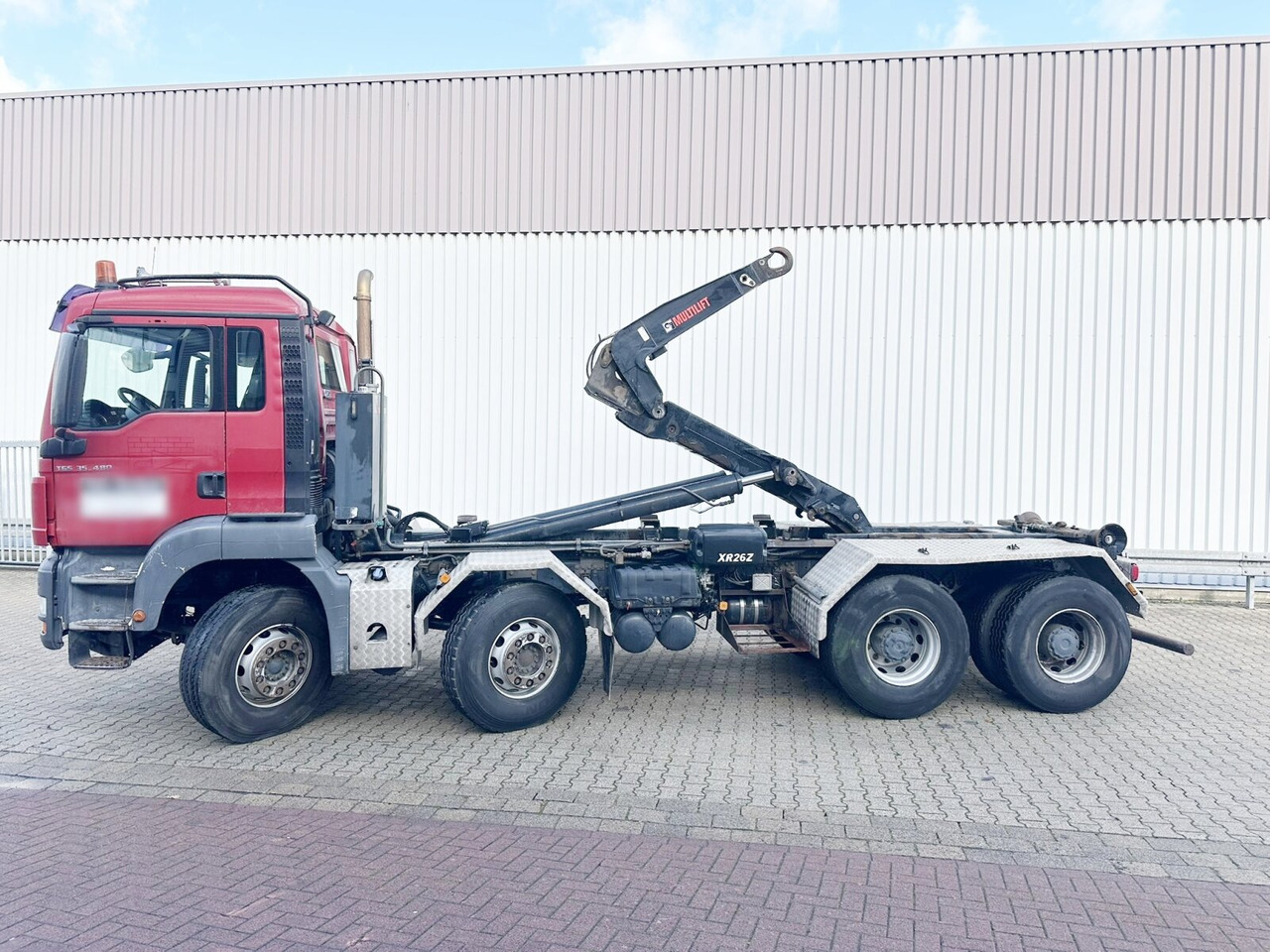 شاحنة ذات الخطاف MAN TGS 35.480 8X4 BL TGS 35.400 8x4 BL, Schub-Knick bis 6,5m Container: صور 8