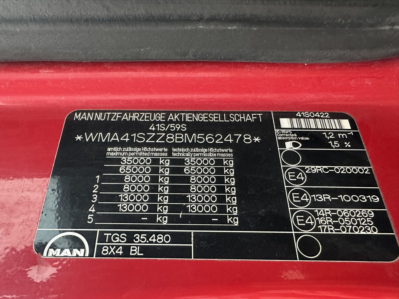 MAN TGS 35.480 8X4 BL TGS 35.400 8x4 BL, Schub-Knick bis 6,5m Container - شاحنة ذات الخطاف: صور 5 MAN TGS 35.480 8X4 BL TGS 35.400 8x4 BL, Schub-Knick bis 6,5m Container - شاحنة ذات الخطاف: صور 5