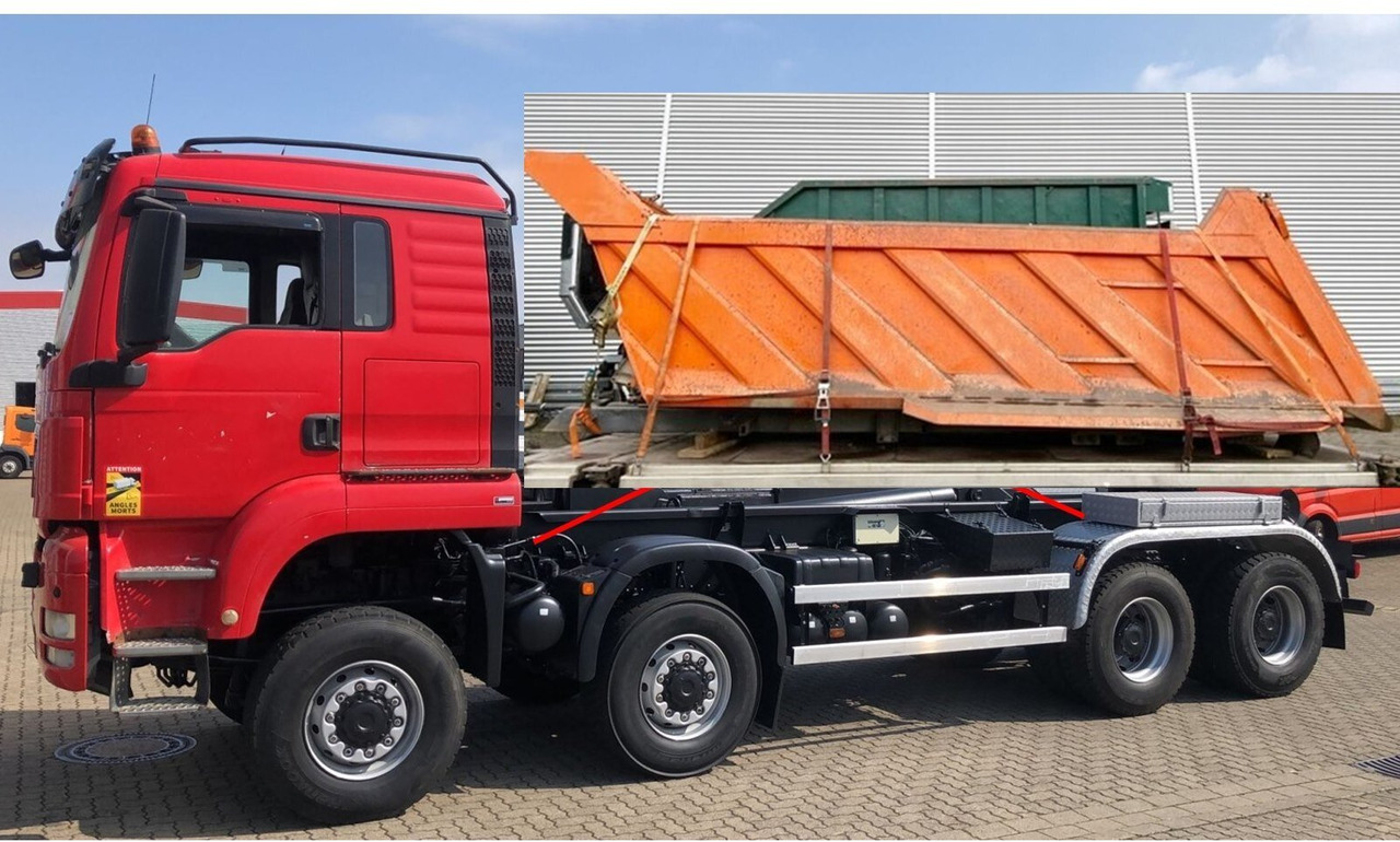 MAN TGS 41.480 8X8 BB TGS 41.480 8X8 BB, Bender Stahlmulde ca. 18m³, hydr. Heckklappe - الشاسيه شاحنة: صور 1 MAN TGS 41.480 8X8 BB TGS 41.480 8X8 BB, Bender Stahlmulde ca. 18m³, hydr. Heckklappe - الشاسيه شاحنة: صور 1