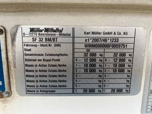 نصف مقطورة خلاطة خرسانة MÜLLER MITTELTAL SF32 mit Liebherr Betonmischer ca. 10m³ MÜLLER MITTELTAL SF32, Liebherr Betonmischer 10m³, 4x VORHANDEN , Liftachse: صور 9