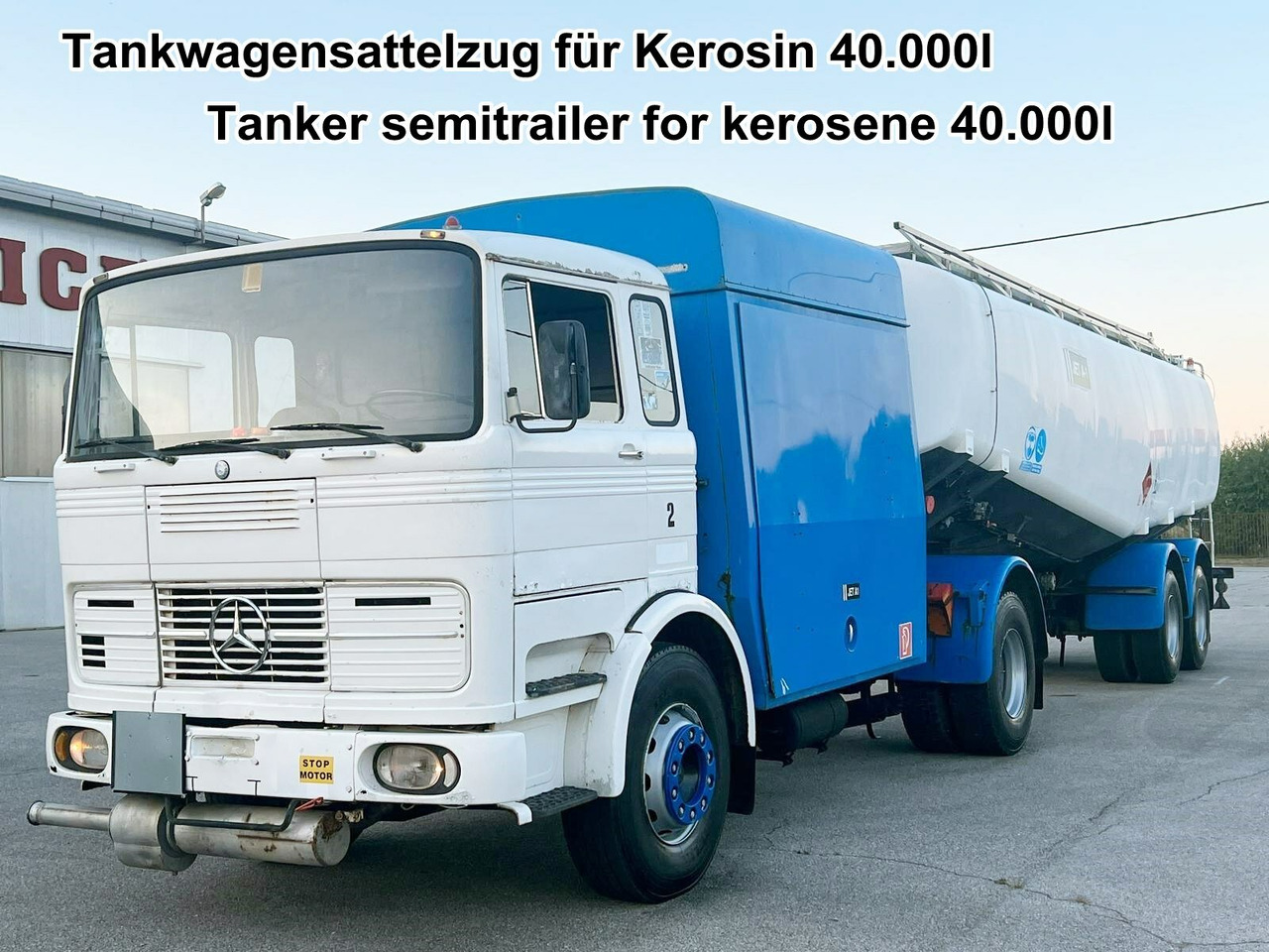Mercedes-Benz 1923 4x2 Tankwagenzug für Kerosin 40.000l 1923 4x2 Tankwagenzug für Kerosin 40.000l - شاحنة صهريج: صور 1 Mercedes-Benz 1923 4x2 Tankwagenzug für Kerosin 40.000l 1923 4x2 Tankwagenzug für Kerosin 40.000l - شاحنة صهريج: صور 1