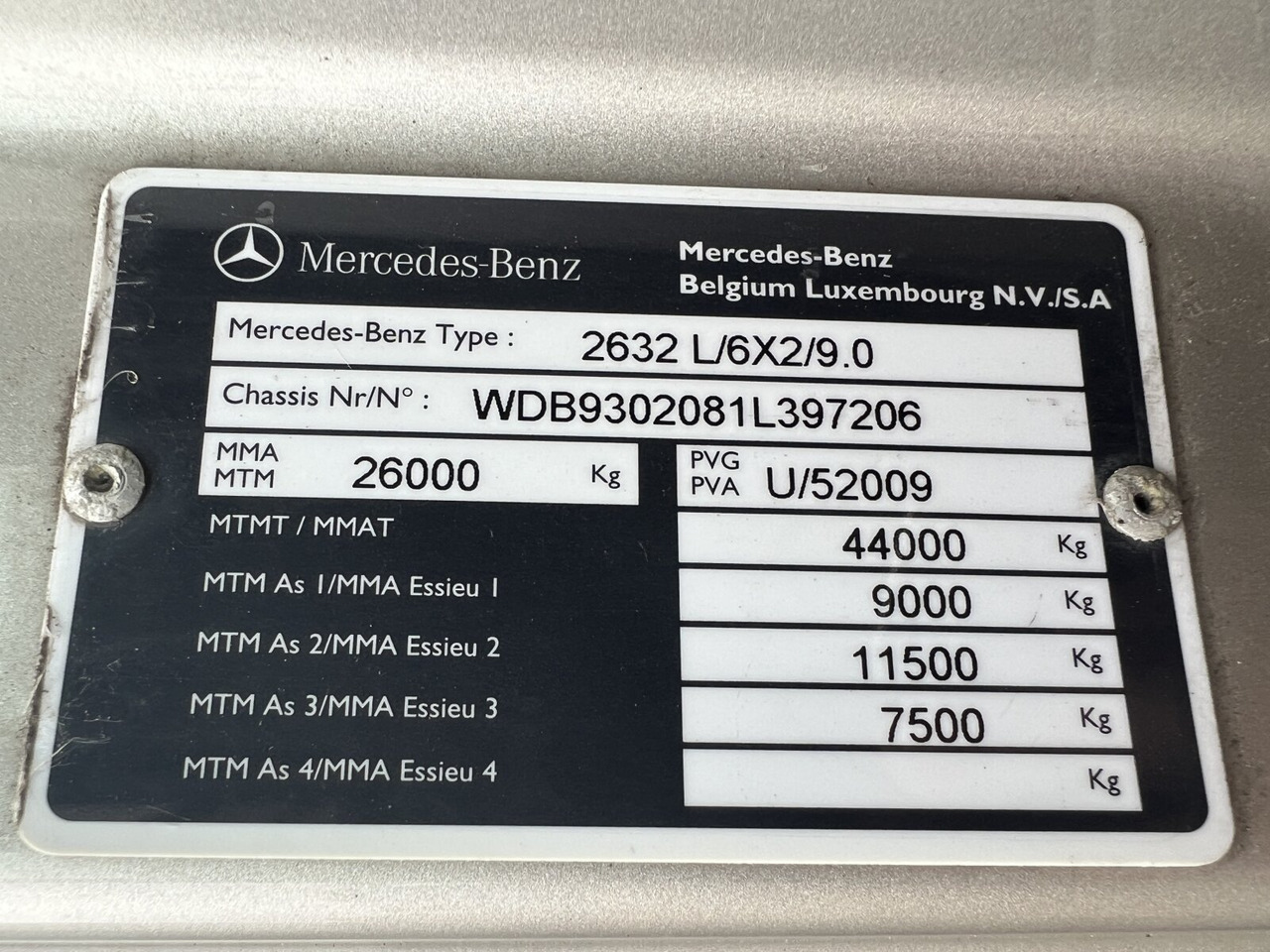 بصندوق مغلق شاحنة Mercedes-Benz Actros 2532 L 6x2 Actros 2532 L 6x2, Liftachse, LBW Dhollandia: صور 13