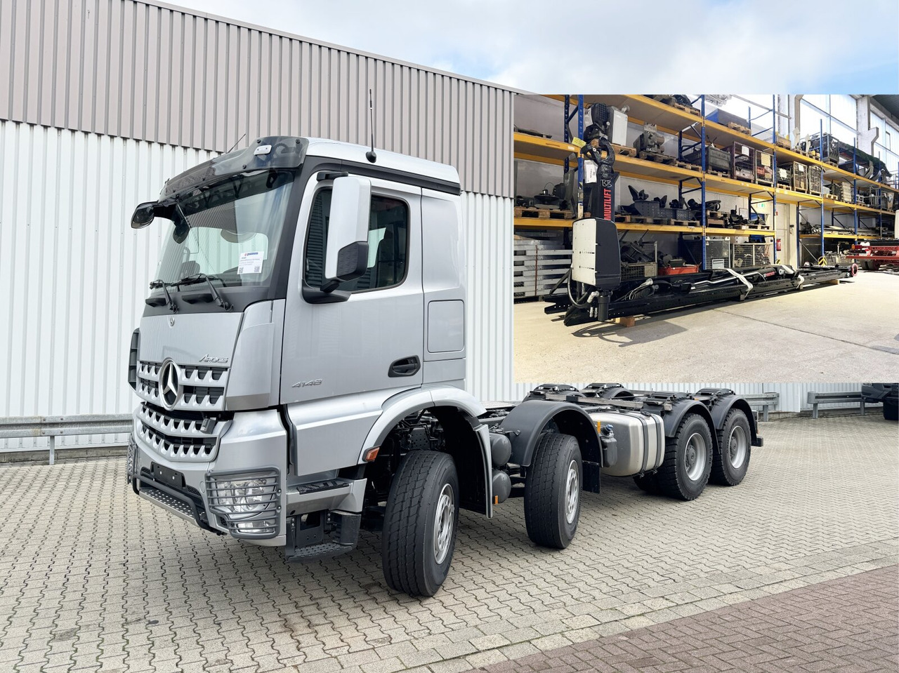 شاحنة ذات الخطاف جديد Mercedes-Benz Arocs 4148 K 8x4/4 Arocs 4148 K 8x4/4/45, Turbo-Retarder-Kupplung, Grounder: صور 6