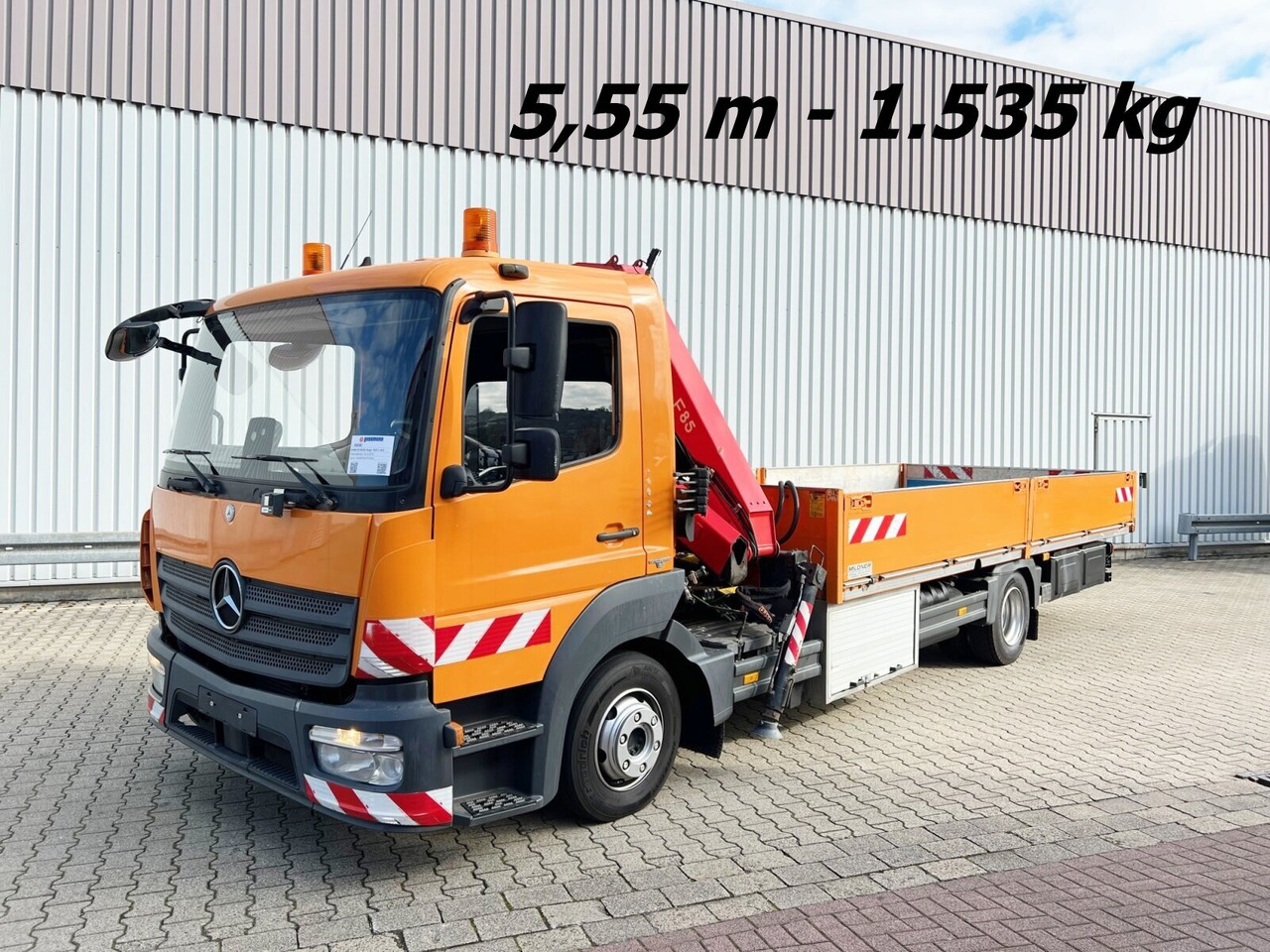 Mercedes-Benz Atego 1023 L 4x2 Atego 1023 L 4x2 mit Kran Fassi F85B.0.21 - شاحنة كرين, شاحنات مسطحة: صور 1 Mercedes-Benz Atego 1023 L 4x2 Atego 1023 L 4x2 mit Kran Fassi F85B.0.21 - شاحنة كرين, شاحنات مسطحة: صور 1