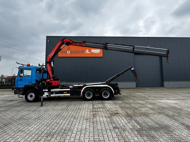 MAN FE 410A, 6x4, EURO 2, Palfinger PK17000 Crane + VDL HOOK, full spring, manual gearbox, MOT 9/2025 - شاحنة ذات الخطاف, شاحنة كرين: صور 3 MAN FE 410A, 6x4, EURO 2, Palfinger PK17000 Crane + VDL HOOK, full spring, manual gearbox, MOT 9/2025 - شاحنة ذات الخطاف, شاحنة كرين: صور 3