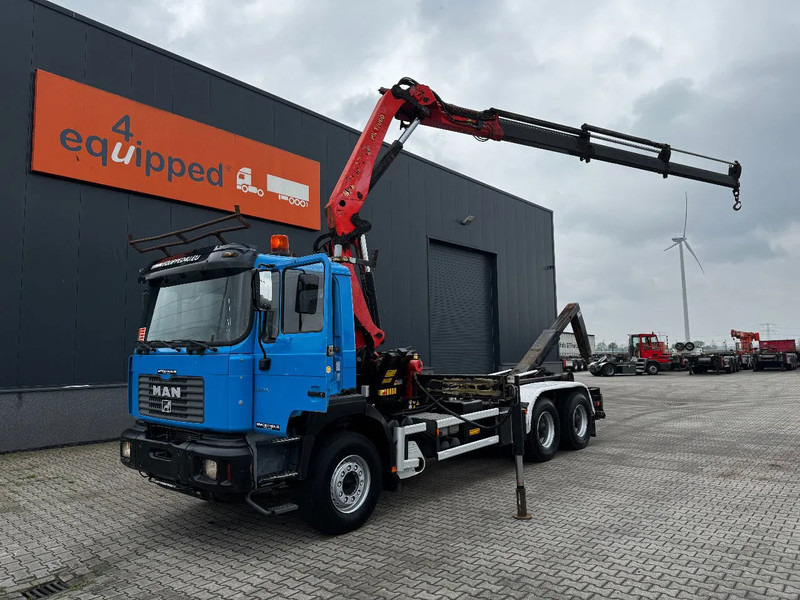 MAN FE 410A, 6x4, EURO 2, Palfinger PK17000 Crane + VDL HOOK, full spring, manual gearbox, MOT 9/2025 - شاحنة ذات الخطاف, شاحنة كرين: صور 2 MAN FE 410A, 6x4, EURO 2, Palfinger PK17000 Crane + VDL HOOK, full spring, manual gearbox, MOT 9/2025 - شاحنة ذات الخطاف, شاحنة كرين: صور 2
