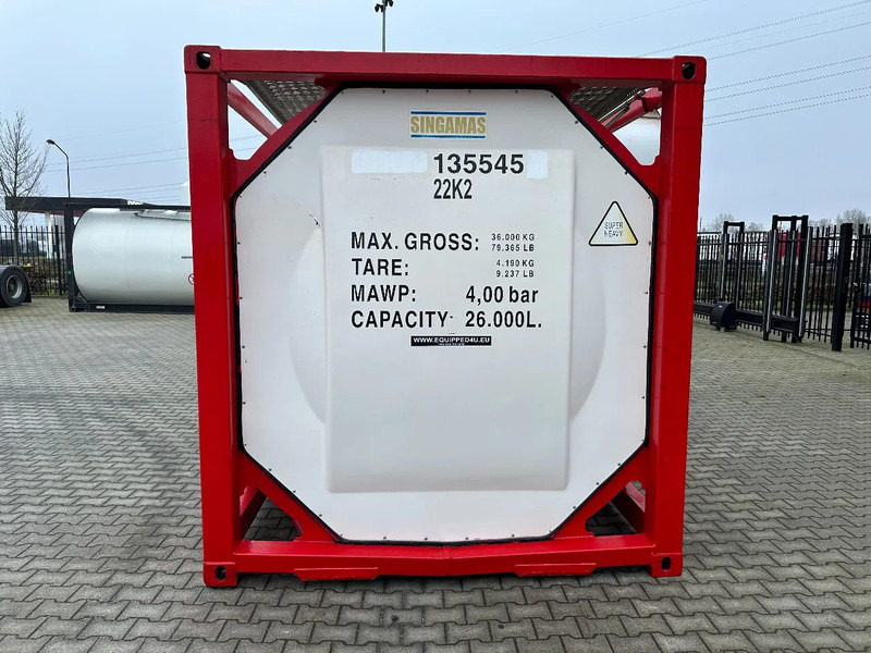 SINGAMAS 20FT ISO, 26.000L/1-COMP/3 BAFFELS/3 manholes, 5Y inspection: 06/2027 - خزان تخزين: صور 5 SINGAMAS 20FT ISO, 26.000L/1-COMP/3 BAFFELS/3 manholes, 5Y inspection: 06/2027 - خزان تخزين: صور 5