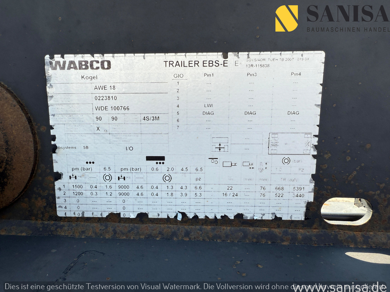 الشاسية مقطورة KÖGEL AW18/Wechselfahrgestell/BDF/Pneumatik: صور 10