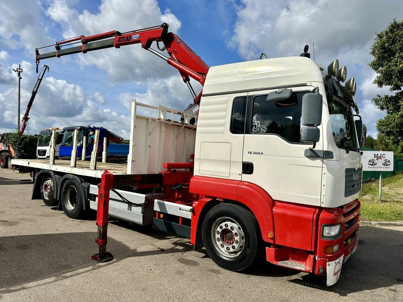 MAN TG 360 A 6x2 + KRAN ATLAS 100.1 A3 - PLATFORM 5m80 - E3 - LIFT-AXLE - FULL AIR SUSPENSION - ZF AS TRONIC - BE TRUCK - شاحنات مسطحة, شاحنة كرين: صور 2 MAN TG 360 A 6x2 + KRAN ATLAS 100.1 A3 - PLATFORM 5m80 - E3 - LIFT-AXLE - FULL AIR SUSPENSION - ZF AS TRONIC - BE TRUCK - شاحنات مسطحة, شاحنة كرين: صور 2