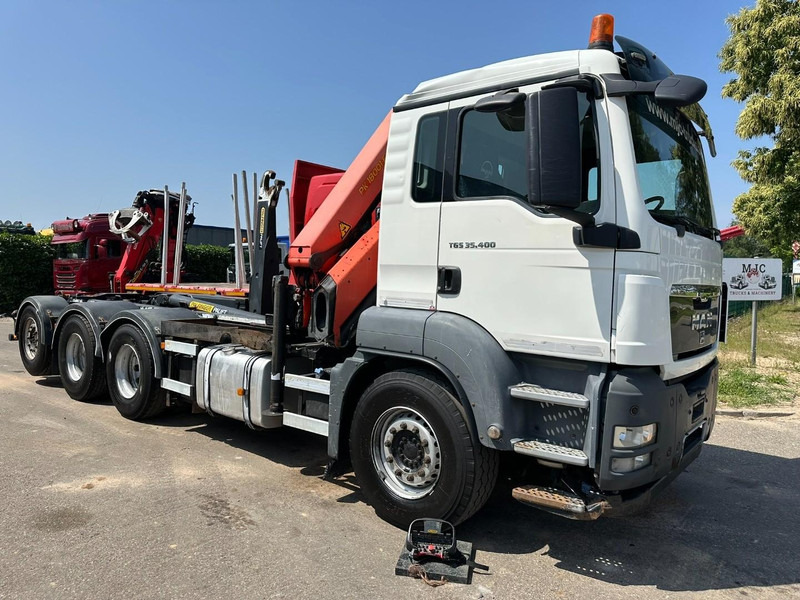 MAN TGS 35.400 8x4 TRIDEM HOOKLIFT T22 + CRANE PALFINGER PK 18001 EH + RADIO - EURO 5 - LIFT/STEERING AXLE - BE TRUCK - شاحنة ذات الخطاف, شاحنة كرين: صور 3 MAN TGS 35.400 8x4 TRIDEM HOOKLIFT T22 + CRANE PALFINGER PK 18001 EH + RADIO - EURO 5 - LIFT/STEERING AXLE - BE TRUCK - شاحنة ذات الخطاف, شاحنة كرين: صور 3