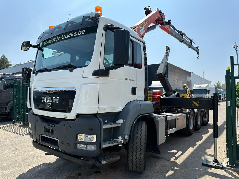 MAN TGS 35.400 8x4 TRIDEM HOOKLIFT T22 + CRANE PALFINGER PK 18001 EH + RADIO - EURO 5 - LIFT/STEERING AXLE - BE TRUCK - شاحنة ذات الخطاف, شاحنة كرين: صور 2 MAN TGS 35.400 8x4 TRIDEM HOOKLIFT T22 + CRANE PALFINGER PK 18001 EH + RADIO - EURO 5 - LIFT/STEERING AXLE - BE TRUCK - شاحنة ذات الخطاف, شاحنة كرين: صور 2