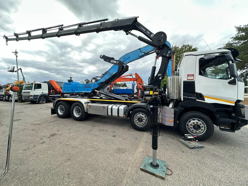 Renault C460 8x4 HOOKLIFT + (19m!) CRANE HIAB 288 E-6 HIDUO - RADIO - 5/6 F - STEEL SPRING / HUB REDUCTION - BE TRUCK - شاحنة ذات الخطاف, شاحنة كرين: صور 4 Renault C460 8x4 HOOKLIFT + (19m!) CRANE HIAB 288 E-6 HIDUO - RADIO - 5/6 F - STEEL SPRING / HUB REDUCTION - BE TRUCK - شاحنة ذات الخطاف, شاحنة كرين: صور 4