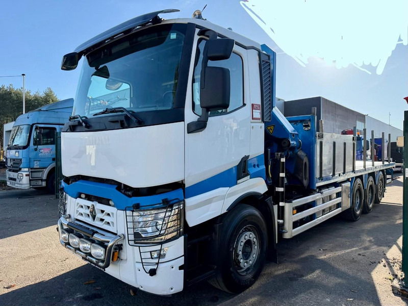 Renault C480 8x4 Pritsche + Kran (20m!) PALFINGER PK33002-EH E (6x) - PLATFORM 8m25 - LIFT/STEERING - GOOD TIRES - BE TRUCK - شاحنات مسطحة, شاحنة كرين: صور 3 Renault C480 8x4 Pritsche + Kran (20m!) PALFINGER PK33002-EH E (6x) - PLATFORM 8m25 - LIFT/STEERING - GOOD TIRES - BE TRUCK - شاحنات مسطحة, شاحنة كرين: صور 3