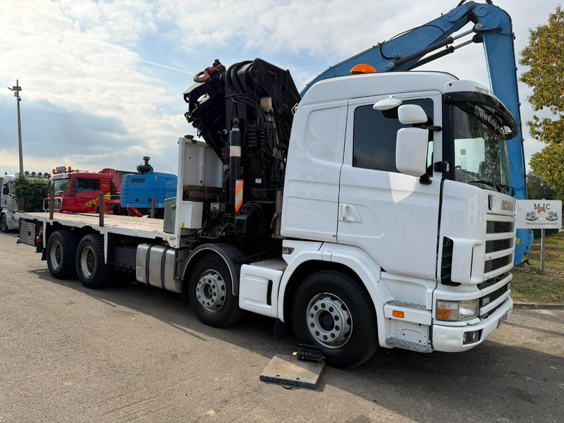 Scania 114C-380 8x4 PRITSCHE + KRAN HIAB 700 E-5 - PLATFORM 6m80 + TWISTLOCKS - MANUAL - RETARDER - STEEL SPRING / BIG AXLE HUB REDUCTION - AP ACHSEN - شاحنات مسطحة, شاحنة كرين: صور 2 Scania 114C-380 8x4 PRITSCHE + KRAN HIAB 700 E-5 - PLATFORM 6m80 + TWISTLOCKS - MANUAL - RETARDER - STEEL SPRING / BIG AXLE HUB REDUCTION - AP ACHSEN - شاحنات مسطحة, شاحنة كرين: صور 2
