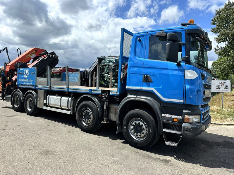 Scania G440 8x4 PRITSCHE + KRAN (26.5m!) PALFINGER PK78002 SH G 8x + 1 + WINCH - PLATFORM 6m25 - MANUAL - HUB REDUCTION - STEEL SPRING - EURO 5 - BE TRUCK - شاحنات مسطحة, شاحنة كرين: صور 1 Scania G440 8x4 PRITSCHE + KRAN (26.5m!) PALFINGER PK78002 SH G 8x + 1 + WINCH - PLATFORM 6m25 - MANUAL - HUB REDUCTION - STEEL SPRING - EURO 5 - BE TRUCK - شاحنات مسطحة, شاحنة كرين: صور 1