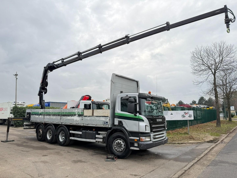 Scania P380 8x4 TRIDEM + CRANE HIAB 166 ES-5 HIPRO - ROTATOR + RADIO - 7m60 PLATFORM - MANUAL - LIFT + STEERING AXLE - شاحنة كرين: صور 1 Scania P380 8x4 TRIDEM + CRANE HIAB 166 ES-5 HIPRO - ROTATOR + RADIO - 7m60 PLATFORM - MANUAL - LIFT + STEERING AXLE - شاحنة كرين: صور 1